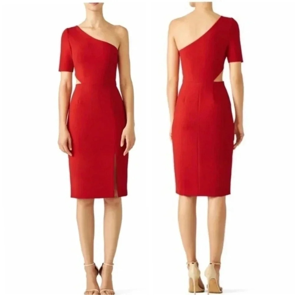 Jill Jill Stuart Cardinal Red Cutout Sheath Dress size 2